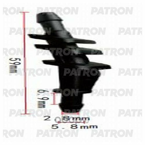 Соединитель трубки пластмассовый Patron P371064