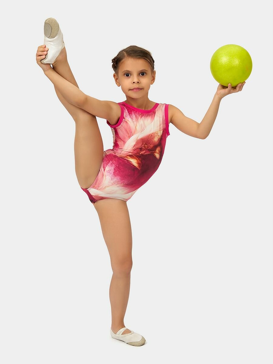 Купальник для гимнастики и танцев ШарЛиС Базовая коллекция размер 28/110 розовый