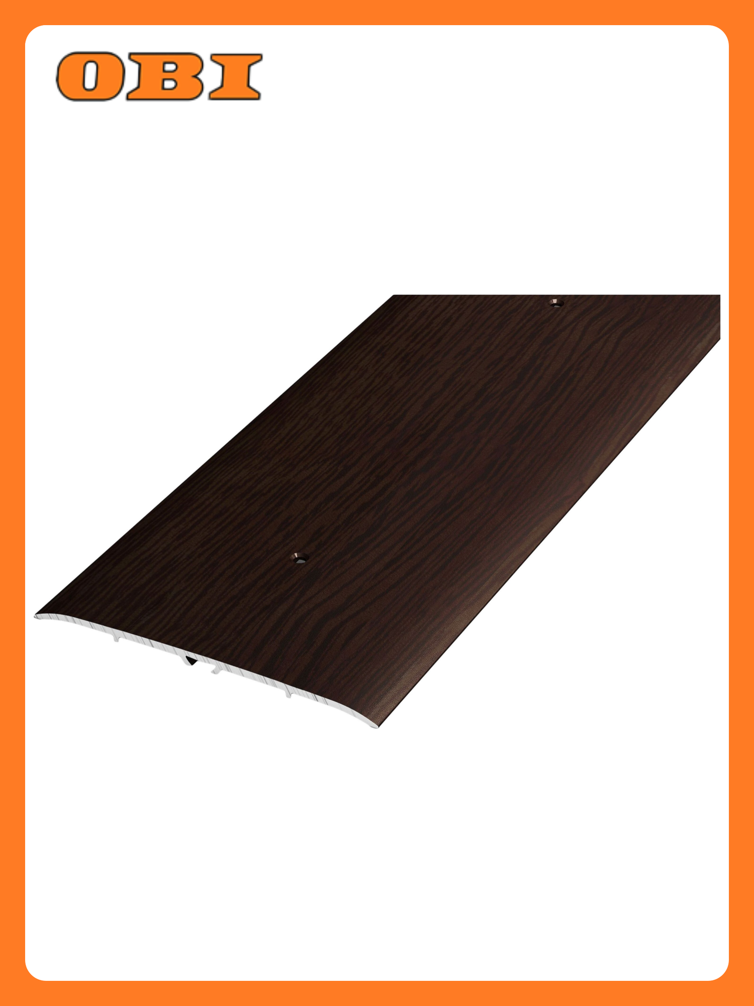 Порог одноуровневый лука ПС 05 Дуб Венге алюминий 900х100 мм