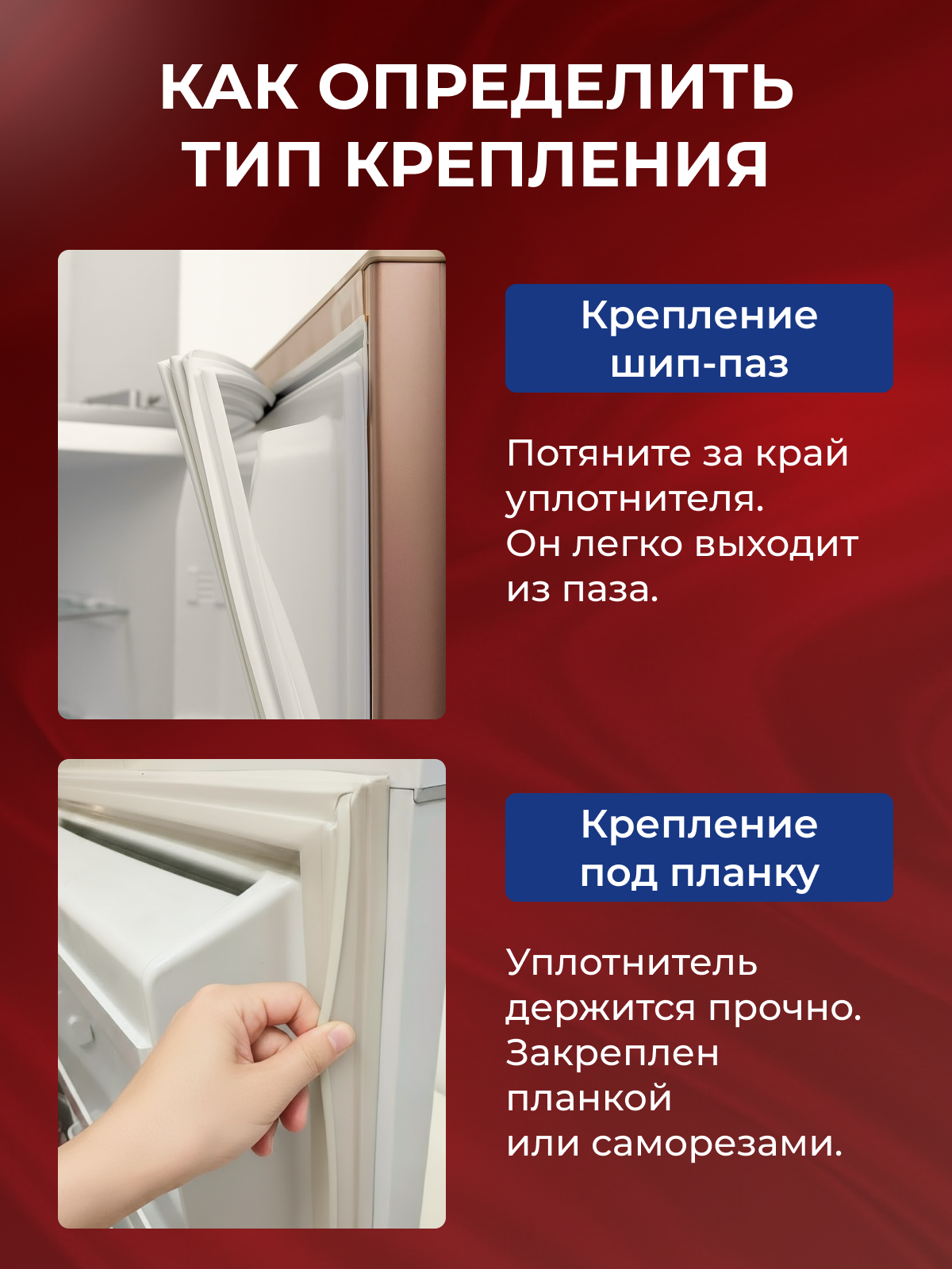 Уплотнитель (резинка) для холодильника Indesit 57х101 см, под планку — фото 1