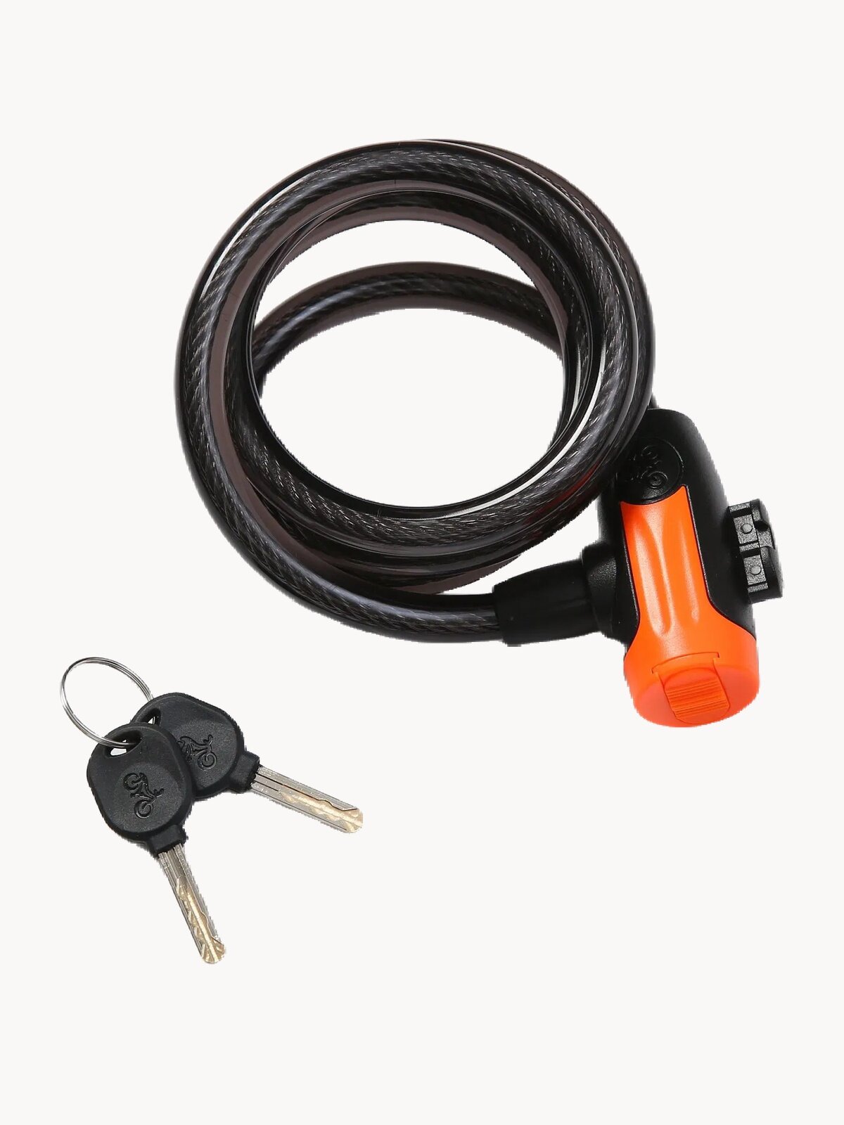 Замок велосипедный с ключом, длина 1,5 м, толщина 12 мм