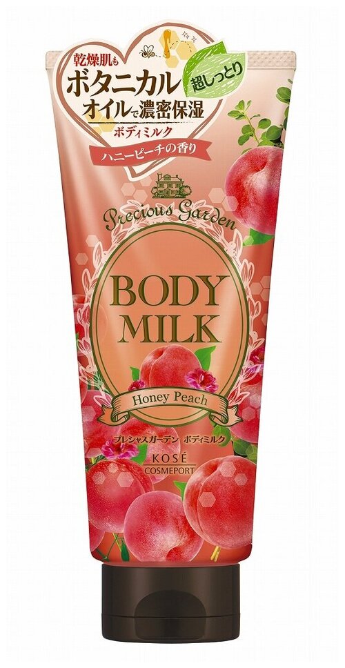 Kose Молочко для тела с ароматом персика - Precious garden body milk honey peach, 200г