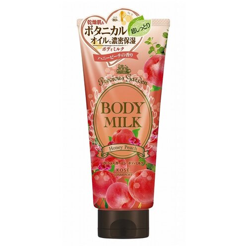 Kose Молочко для тела с ароматом персика - Precious garden body milk honey peach, 200г