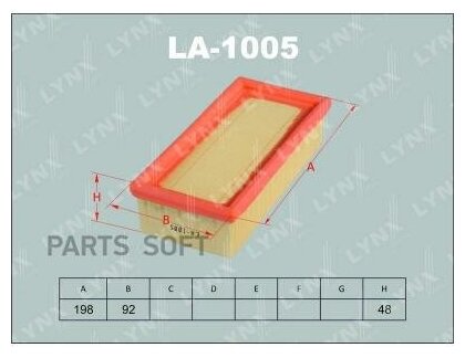 Воздушный Фильтр LYNXauto арт. LA-1005