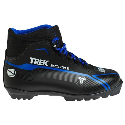 Ботинки лыжные TREK Sportiks, NNN, искусственная кожа, цвет чёрный/синий, лого белый, размер 37