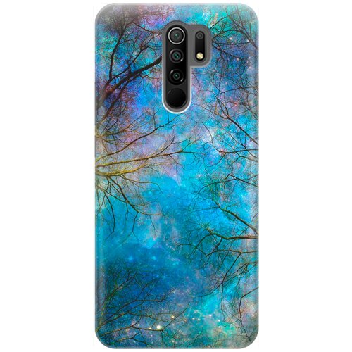 фото Re:pa накладка transparent для xiaomi redmi 9 с принтом "ночное небо в ветвях"