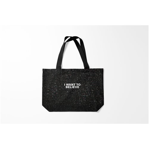 фото Сумка-шоппер / 46х35 см / популярные иллюстрации / астрономия космос i want to believe burnettie