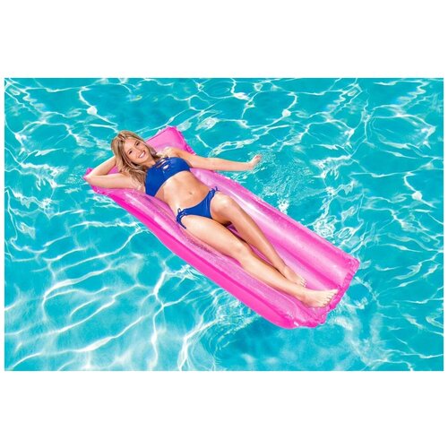 фото Надувной матрас для плавания 183х69см розовый bsw