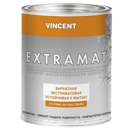 Краска акриловая VINCENT Extramat глубокоматовая бесцветный 0.7 л