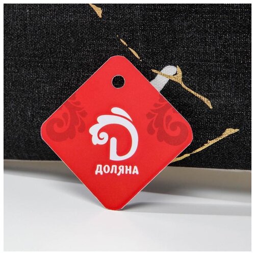 фото Корзина для мелочей доляна "мрамор", 23*16*12 см, черная (5453897)