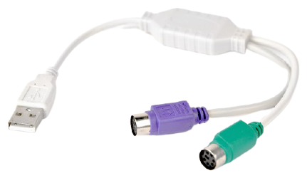 Конвертер (перходник) PS/2 устройства -> USB порт Cablexpert, 2xPS/2 /AM, UAPS12
