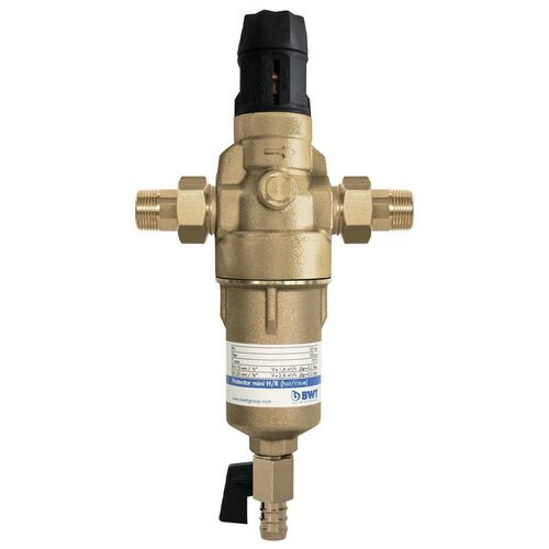 Фильтр для горячей воды с прямой промывкой и редуктором давления Protector mini H/R HWS, BWT 1/2