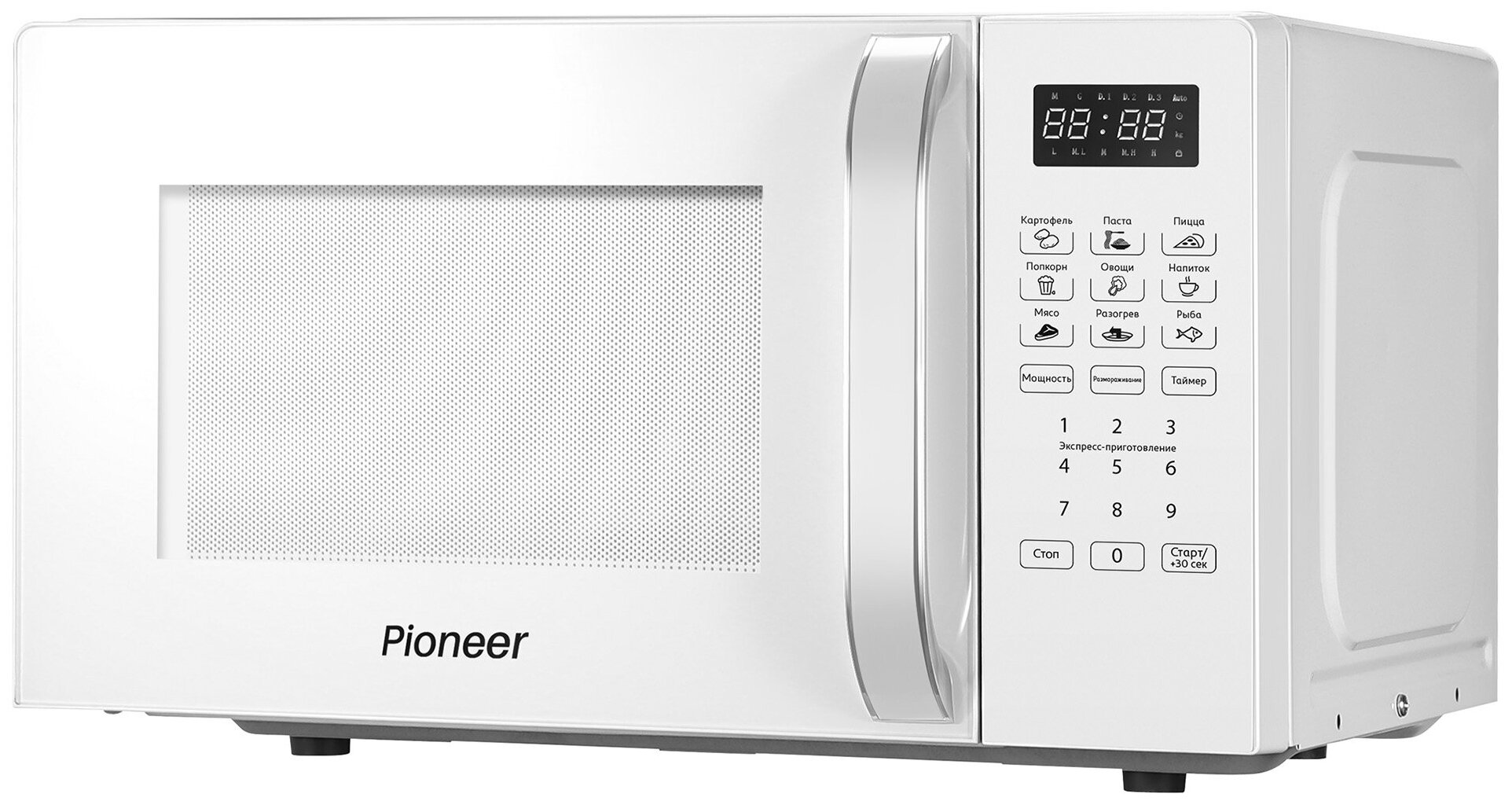 Микроволновая печь Pioneer MW254S, серебристый - фото №1