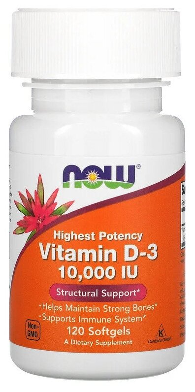 Now foods Vitamin D-3 10000 ME 120 капс