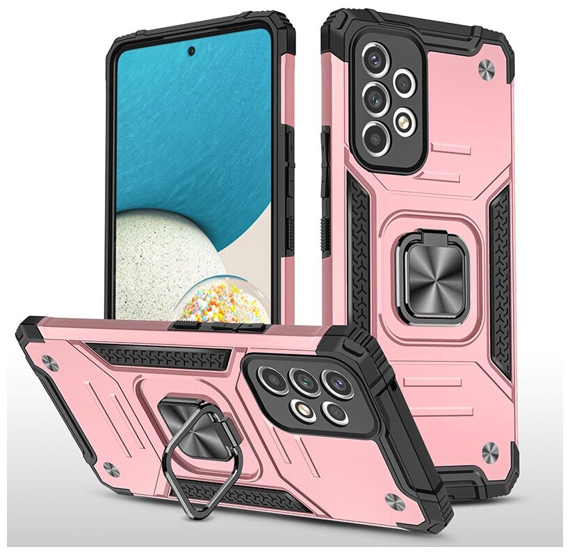 Противоударный чехол Legion Case для Samsung Galaxy A53 розовый