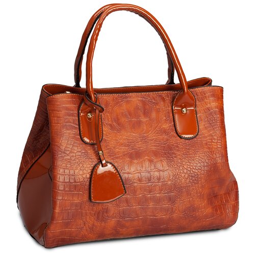фото Сумка sefaro "кроко_педро", искусственная кожа, middle, рыжий