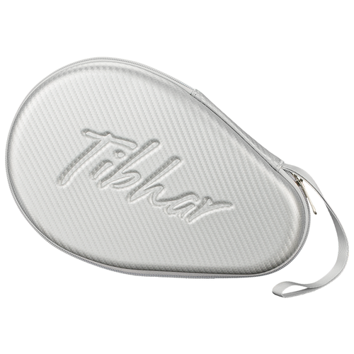 фото Чехол для теннисной ракетки по форме ракетки tibhar carbon, серебро