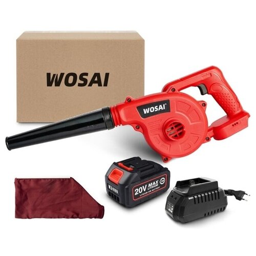 Воздуходувка аккумуляторная WOSAI 20В 3,0Ач WS-F6-A1