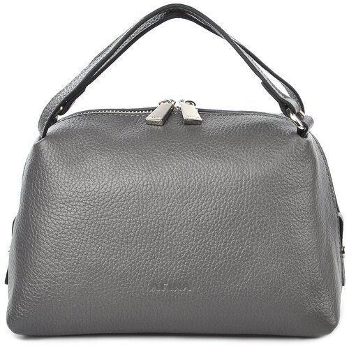 фото Сумка кросс-боди afina, натуральная кожа, графит