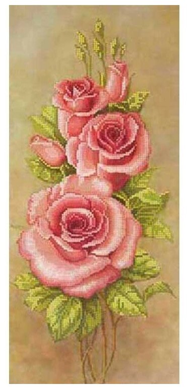 Розовые лепестки, набор для вышивания
