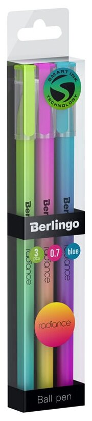 Набор шариковых ручек BERLINGO Radiance 0,7мм синий Арт. CBp_70020_3, 3шт