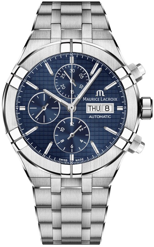Наручные часы Maurice Lacroix, серебряный, синий