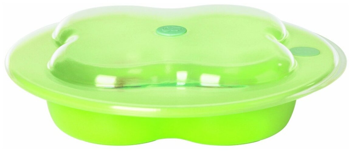 Тарелка Bebe Confort с крышкой в форме лаврового листа цвет зеленый