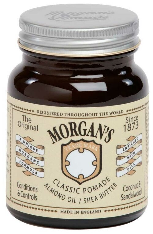 Morgans Помада Classic Pomade Almond Oil/ Shea Butter, слабая фиксация, 100 мл