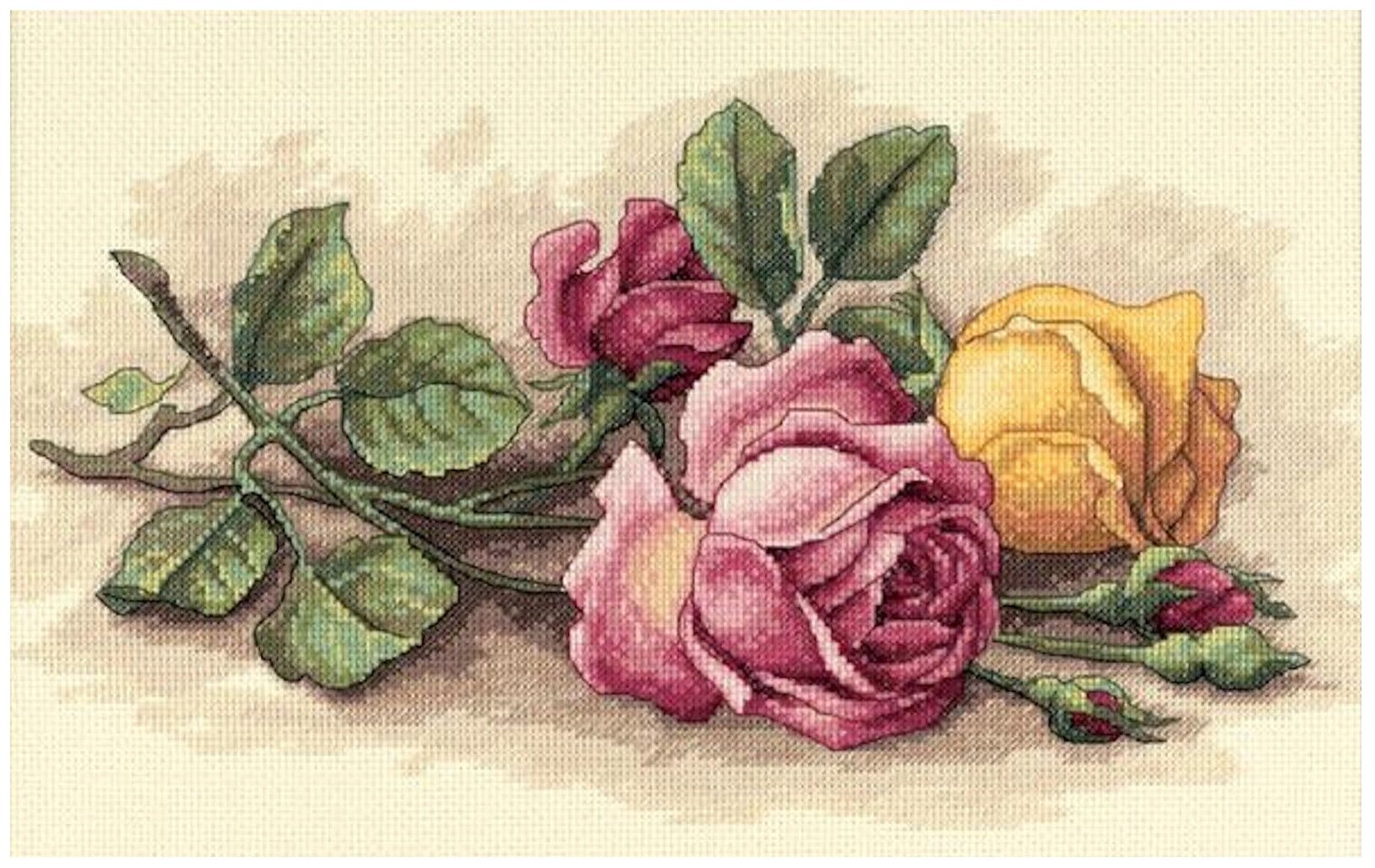 13720 "Срезанные розы" 36 x 23 см