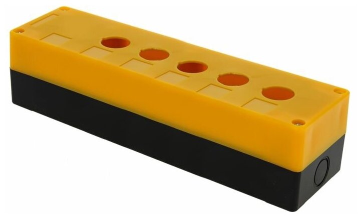 cpb-105-o Корпус КП105 пластиковый 5 кнопок желтый PROxima EKF - фото №1