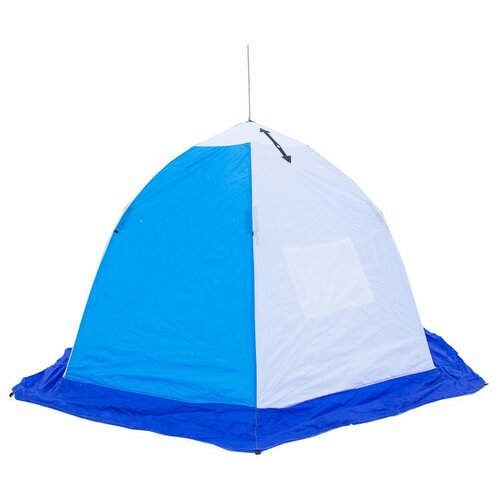 Палатка для рыбалки двухместная СТЭК Elite 2 (дышащая), белый/голубой палатка для рыбалки двухместная стэк куб 2 белый желтый голубой