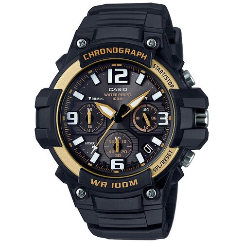 фото Наручные часы casio mcw-100h-9a2, черный, золотой