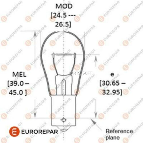 Eurorepar 1616431280 Лампа накаливания p21w 12