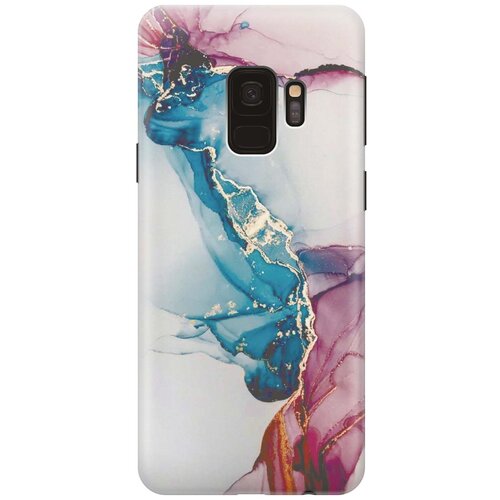 фото Re:paчехол - накладка artcolor для samsung galaxy s9 с принтом "сине-розовый мрамор"