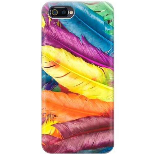 фото Re:pa накладка transparent для oppo a1k / realme c2 с принтом "разноцветные перья"