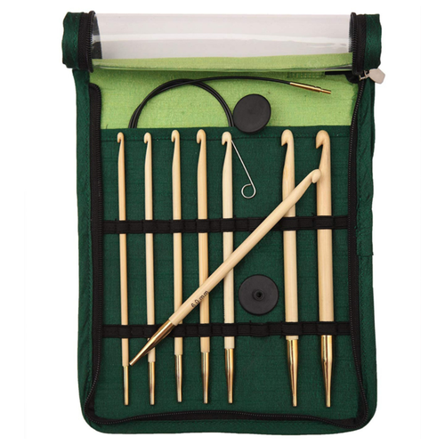 Набор крючков Knit Pro Bamboo 22550, длина 15 см, бежевый набор special interchangeable needle set съемных спиц bamboo knitpro 22565