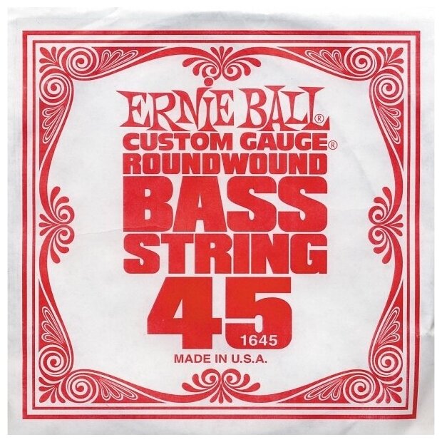 45 одиночная 1-я струна для бас гитары Ernie Ball 1645