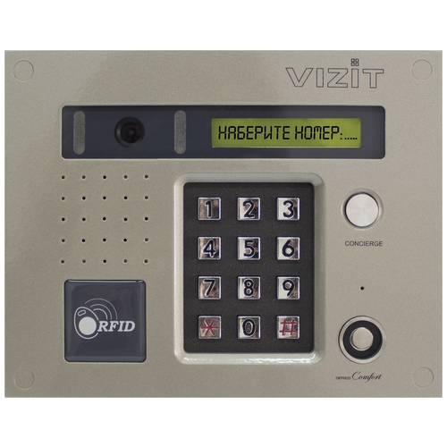 Вызывная (звонковая) панель на дверь VIZIT БВД-431DXKCB серый серый блок коммутации абонентов vizit бк 100m