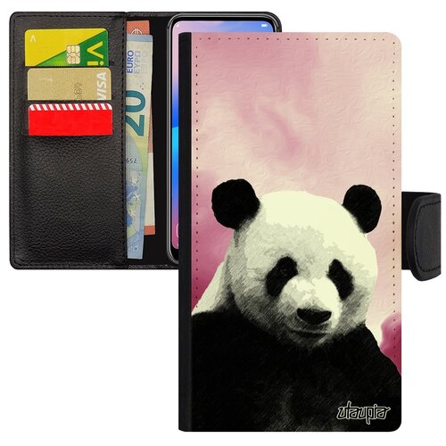 фото Чехол книжка на телефон apple iphone se 2020, "большая панда" детеныш тибет utaupia