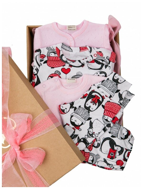Комплект одежды lucky child для девочек, брюки и кофта и боди, повседневный стиль, подарочная упаковка