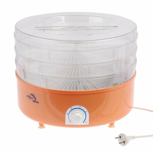 Сушилка для овощей и фруктов Дива СШ-007-11 520 Вт 3 яруса 20 л бежевая 1104600₽