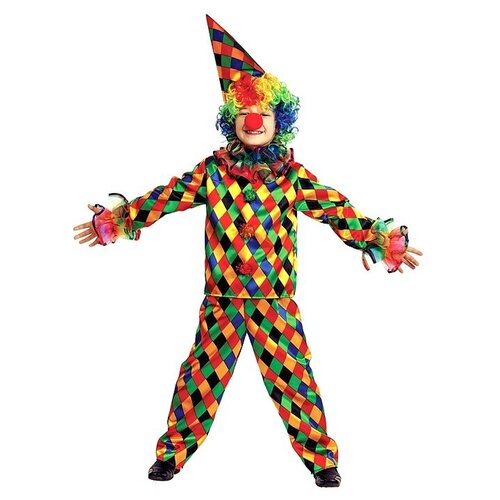фото Костюм батик арлекино (7007), зеленый/красный/желтый, размер 146