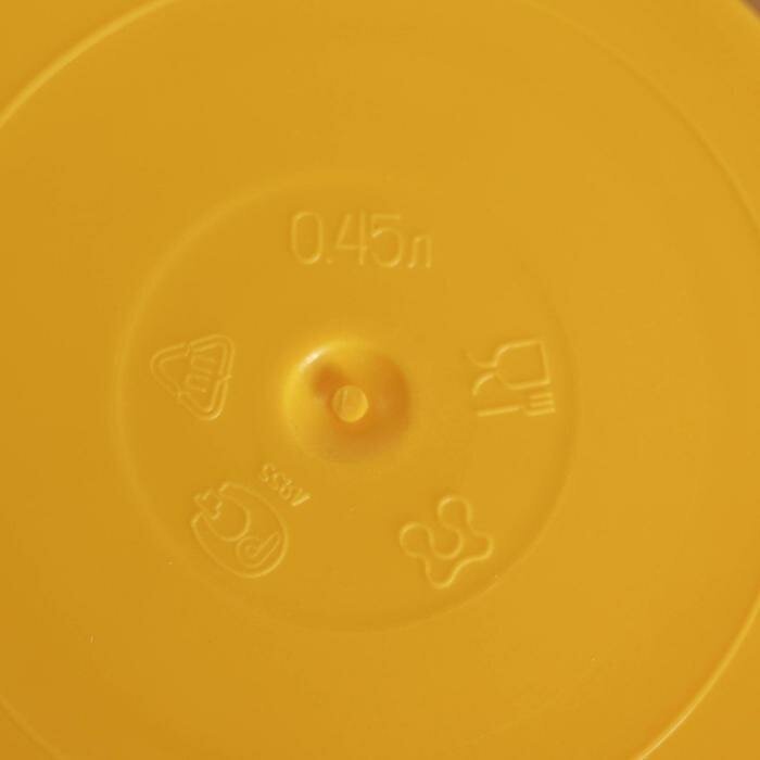 Контейнер пищевой 450 мл с герметичной крышкой, цвет жёлтый - фотография № 9