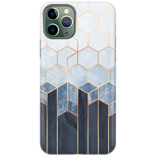 фото Re:pa накладка transparent для apple iphone 11 pro с принтом "золотые соты на сером"