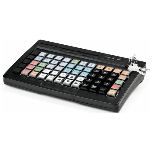 Программируемая клавиатура АТОЛ KB-76- KU (rev.2) черная c ридером магнитных карт на 1-3 дорожки