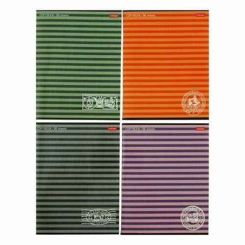 Тетрадь 96 листов линейка Полосочки обложка мелованный картон 500₽