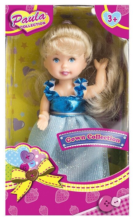 Кукла M&C Toy Centre Paula Выход в свет, голубое платье, 10 см, 23006C