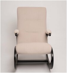 Кресло-качалка для дома и дачи Glider Экси в ткани Велюр, цвет бежевый