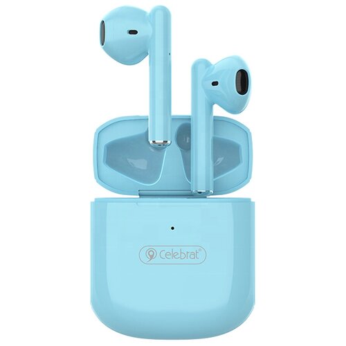Наушники внутриканальные Celebrat W16 пластик bluetooth 50 индикатор цвет синий 168500₽