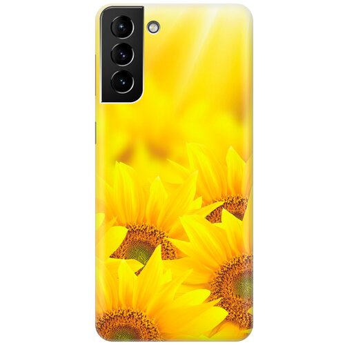 фото Re:pa накладка transparent для samsung galaxy s21 plus с принтом "подсолнухи"